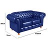Namoradeira Sofá Chesterfield com Capitonê Luís Xv - 3
