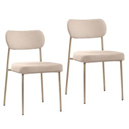 Kit 2 Cadeiras Sala de Jantar Bouclê Design Aço Carbono Lavinia - 9