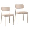Kit 2 Cadeiras Sala de Jantar Bouclê Design Aço Carbono Lavinia - 9