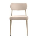 Ver imagem 4 de Kit 2 Cadeiras Sala de Jantar Bouclê Design Aço Carbono Lavinia Bege/Areia/Champagne