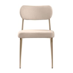 Kit 2 Cadeiras Sala de Jantar Bouclê Design Aço Carbono Lavinia - 4