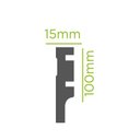 Ver imagem 4 de Rodapé de Poliestireno 10CMX15MM Frisado 2,4METRO Linear Branco Graddus