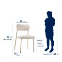 Ver imagem 3 de Kit 2 Cadeiras Sala de Jantar Linho Design Aço Carbono Lavinia