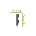 Ver imagem 5 de Rodapé de Poliestireno 7cm X 15mm Liso 2,25 Metro Linear