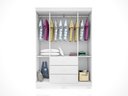 Ver imagem 6 de Quarto Infantil Duda 100% Mdf Roupeiro 4 Portas + Cômoda 3 Gavetas - Phoenix Baby
