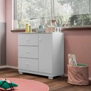 Ver imagem 5 de Quarto Infantil Duda 100% Mdf Roupeiro 4 Portas + Cômoda 3 Gavetas - Phoenix Baby