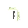 Rodapé de Poliestireno 7cm X 15mm Redondo 2,4 Metro Linear - 5