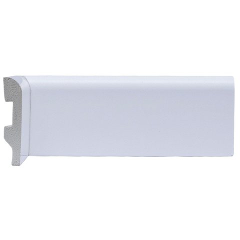 Rodapé de Poliestireno 7CMX15MM Redondo 2,4METRO Linear Branco Graddus