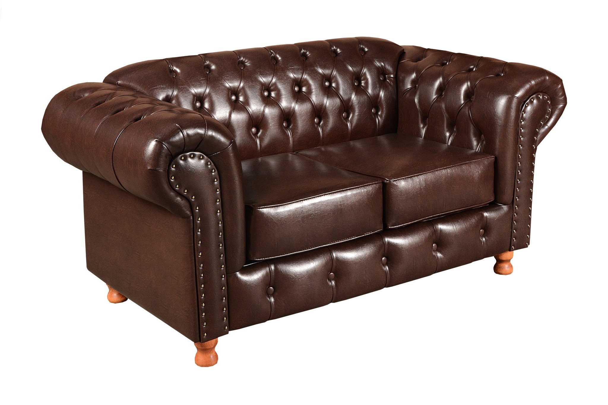 Conjunto de Sofá Luís Xv 2 Lugares + 2 Poltronas Chesterfield Capitonê - 4