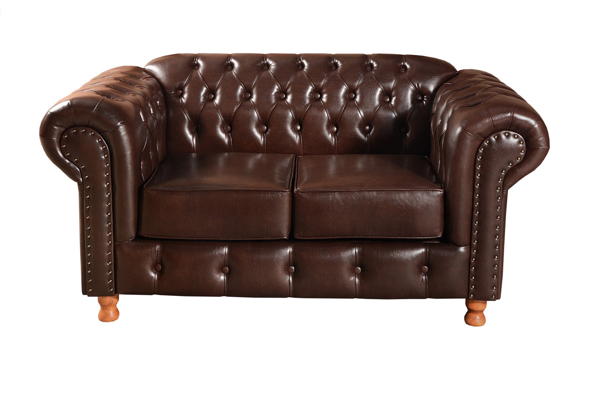 Conjunto de Sofá Luís Xv 2 Lugares + 2 Poltronas Chesterfield Capitonê - 5