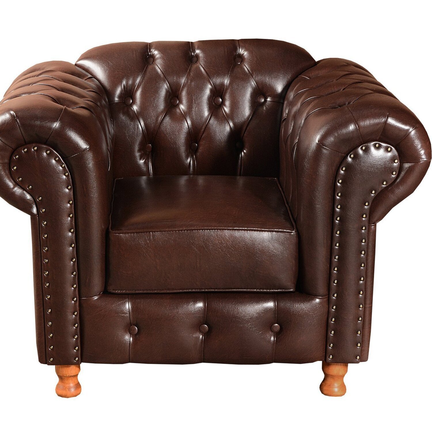 Conjunto de Sofá Luís Xv 2 Lugares + 2 Poltronas Chesterfield Capitonê - 7