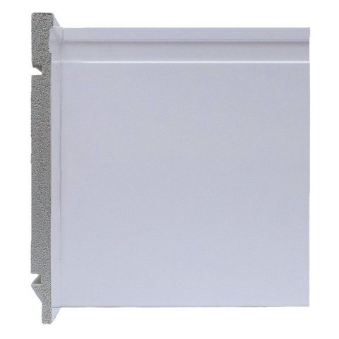 Rodapé 20cm Frisado Poliestireno 15mm 2,40 Metro Linear Branco Graddus