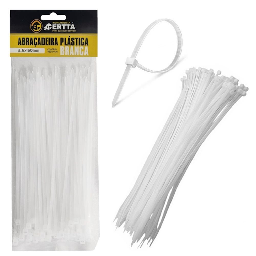 200 Enforca Gato Cinta Plástica Abraçadeira Lacre de Nylon 3.6x150mm ...