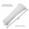 200 Enforca Gato Cinta Plástica Abraçadeira Lacre de Nylon 3.6x150mm Fita Hellerman 15cm Branco - 2
