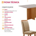 Ver imagem 2 de Mesa de Jantar Olimpia 120cm Tampo MDF Vidro Canto Copo com 4 Cadeiras Lorena