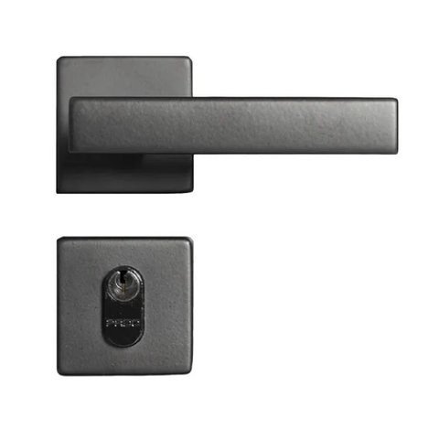 Fechadura Pado Concept Preta 408 40CE Roseta Quadrada