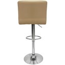 Ver imagem 3 de Kit 3 Banquetas Confort Gomos Estofada Couro Giratória C/ Regulagem Bege