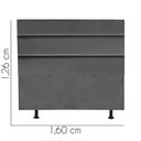 Ver imagem 3 de Cabeceira Estofada Argentina 160cm Queen Size Para Cama Box Quarto Suede Cinza Escuro Grafite - Gat