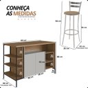 Ver imagem 3 de Bancada Gourmet Ilha Industrial Mel/arenas com 2 Banquetas Jade Mel/arenas/capuccino
