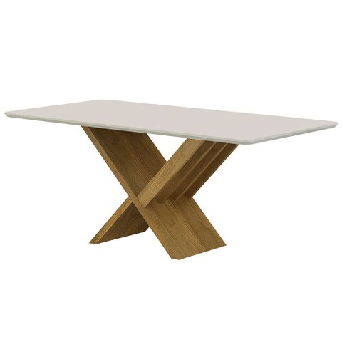 Mesa de Jantar 180cmx90cm Tampo de 25mm Aurora Valdemoveis