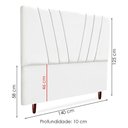 Ver imagem 3 de Cabeceira Casal 140 Cm com Frame Belgica Suede Branco Artte