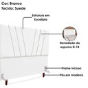 Ver imagem 4 de Cabeceira Casal 140 Cm com Frame Belgica Suede Branco Artte