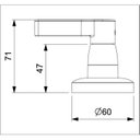 Ver imagem 5 de Kit 2 Acabamentos de Registro para Base Reforma de 1/2, 3/4 e 1" Lix Celite Cinza/Cromado