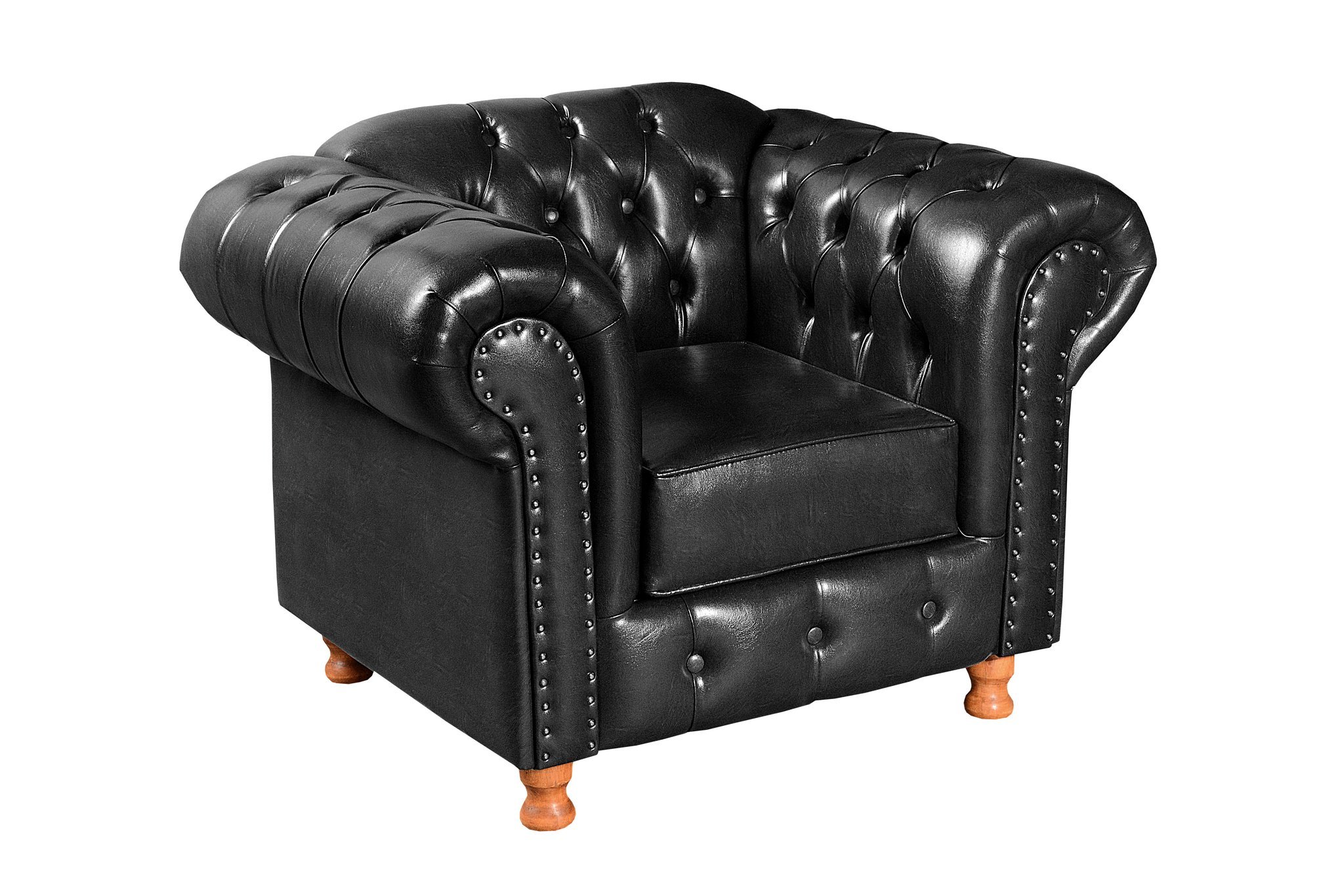 Conjunto de Sofá Luís Xv 2 Lugares + 2 Poltronas Chesterfield Capitonê - 7