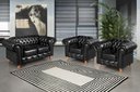Ver imagem 1 de Conjunto de Sofá Luís Xv Lugares + 2 Poltronas Chesterfield Capitonê Preto