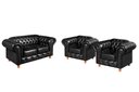 Ver imagem 2 de Conjunto de Sofá Luís Xv Lugares + 2 Poltronas Chesterfield Capitonê Preto