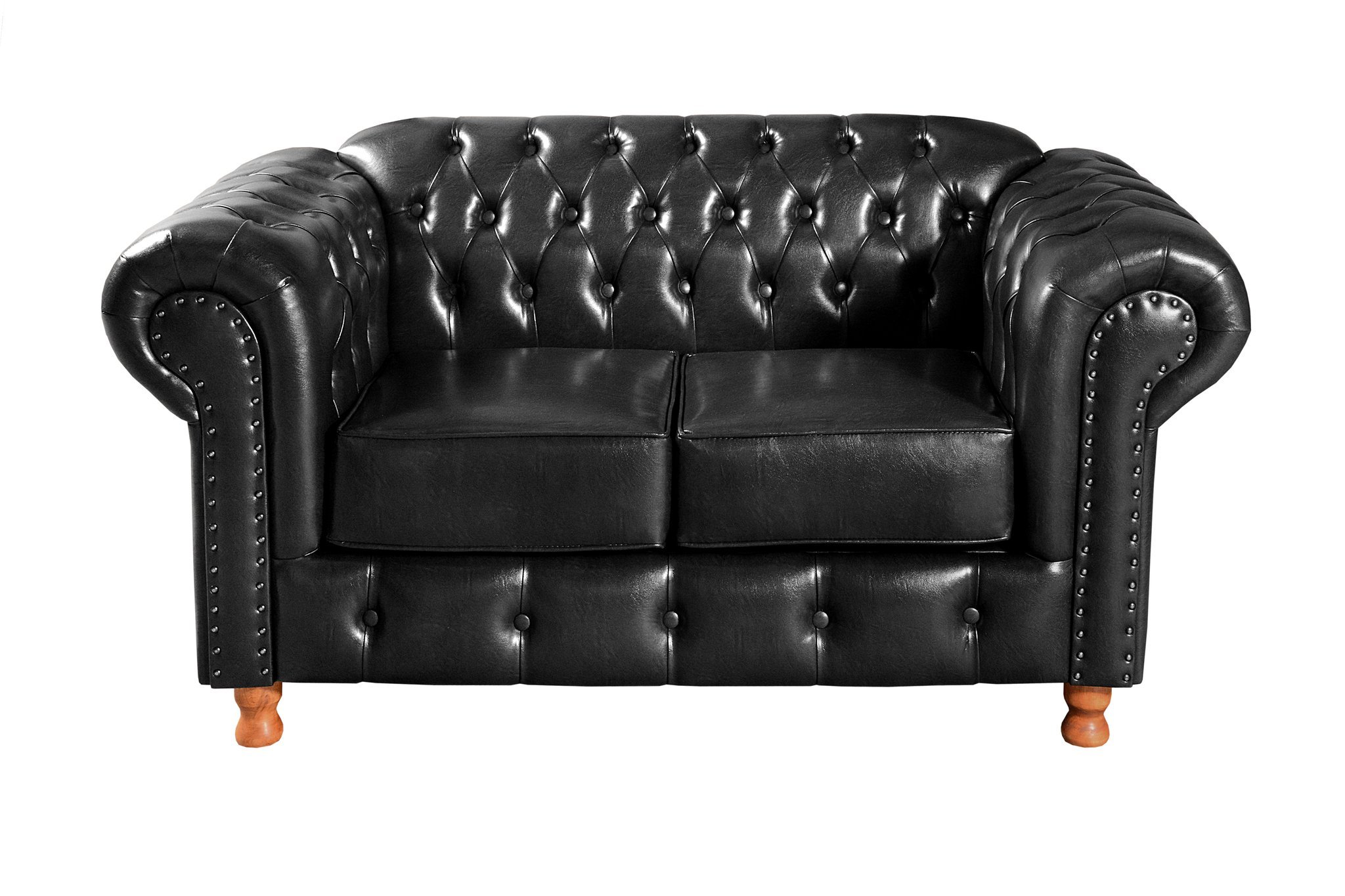 Conjunto de Sofá Luís Xv 2 Lugares + 2 Poltronas Chesterfield Capitonê - 4