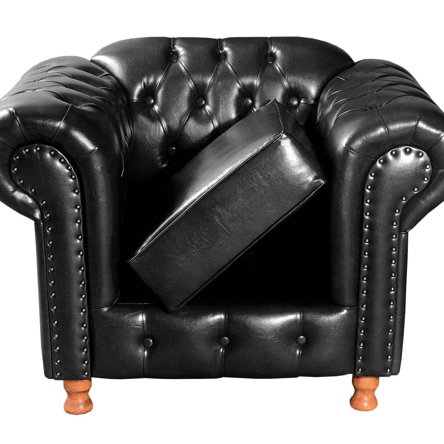 Conjunto de Sofá Luís Xv 2 Lugares + 2 Poltronas Chesterfield Capitonê - 6