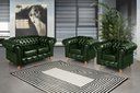 Ver imagem 1 de Conjunto de Sofá Luís Xv Lugares + 2 Poltronas Chesterfield Capitonê Verde