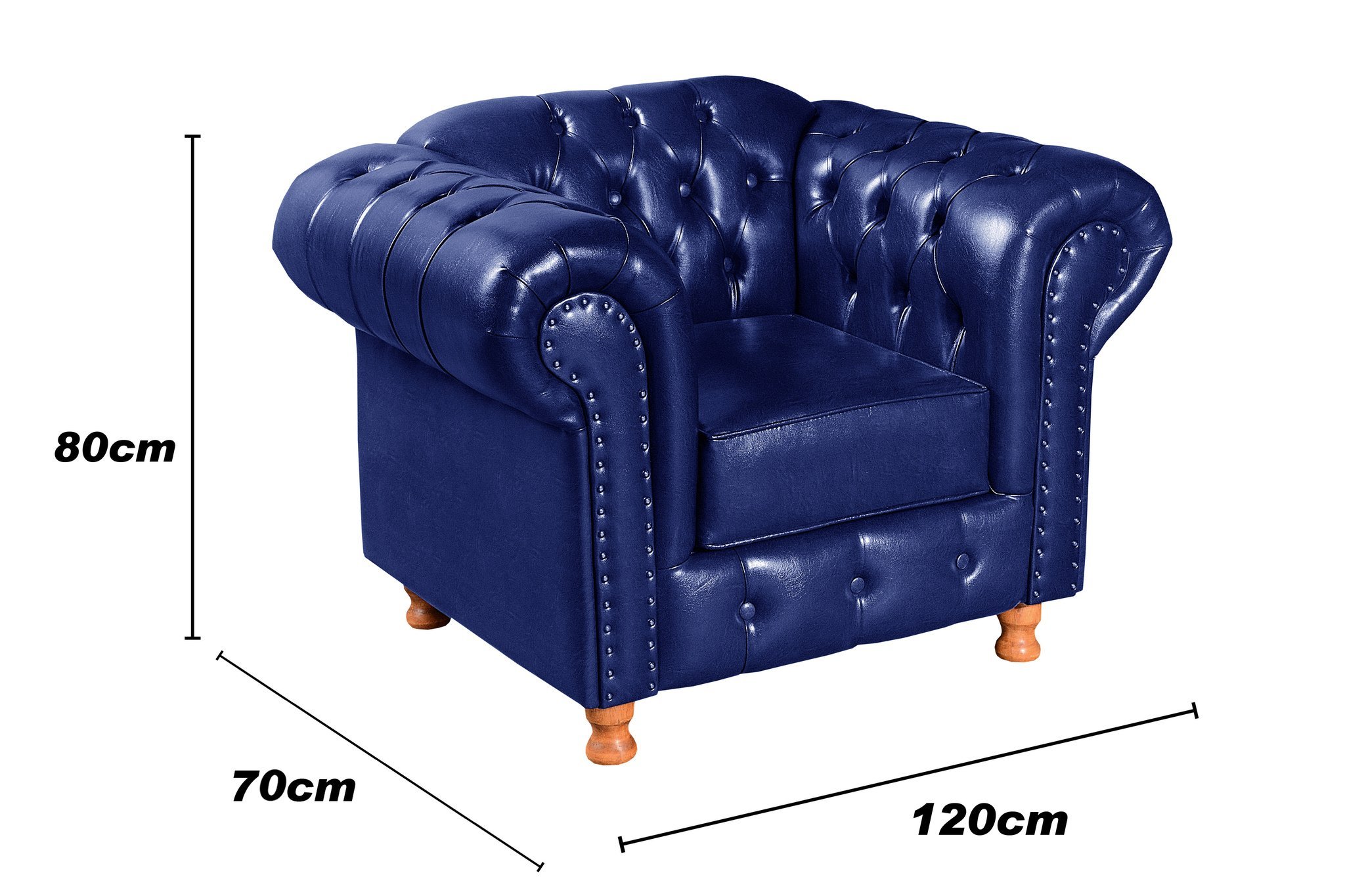 Conjunto de Sofá Luís Xv 2 Lugares + 2 Poltronas Chesterfield Capitonê - 8