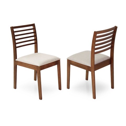 Kit com 2 Cadeiras de Jantar Nature - 2047 Mmj-as As-castanho Claro As-510