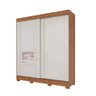 Guarda-roupa 183cm 2 Portas de Correr com Espelho e Pés 100% Mdf Bonito Espresso Móveis - 4