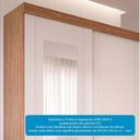 Ver mais imagens de Guarda-Roupa 183cm 2 Portas de Correr com Espelho e Pés 100% MDF Bonito Espresso Móveis Off White/Cinamomo