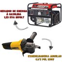 Ver imagem 3 de Gerador À Gasolina 1,25 Kva Bivolt Tg1300cxr e Esmerilhadeira Angular 4.1/2 Pol Evald-110v