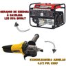 Gerador À Gasolina 1,25 Kva Bivolt Tg1300cxr e Esmerilhadeira Angular 4.1/2 Pol Evald-110v - 3