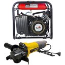 Ver imagem 2 de Gerador À Gasolina 1,25 Kva Bivolt Tg1300cxr e Esmerilhadeira Angular 4.1/2 Pol Evald-110v