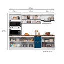 Ver imagem 3 de Cozinha Modulada 5 Peças com Paneleiro Torre Quente Tampo e Vidro Reflex Olivia Poliman