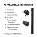 Ver imagem 4 de Pé para Mesa L Tubo C/ Cantoneira Fixação Sapata Niveladora