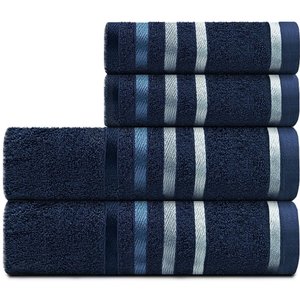 Jogo de Toalhas 4 Peças Banhão Gigante + Rosto Fio Penteado Lumina Karsten - Emcompre