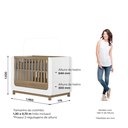 Ver imagem 4 de Berço Mini Cama 2 em 1 com Cantos Arredondados e Detalhes Usinados Branco/Jequitibá HP Aconchego