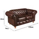 Ver imagem 3 de Sofá 2 Lugares com Puff Luis Xv Decoração Sala Recepção Retrô