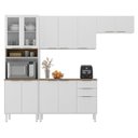 Ver imagem 2 de Cozinha Modulada Compacta em Aço 4 Peças 12 Portas 2 Gavetas Paneleiro Nicho Forno Renova Itatiaia Branco