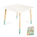 Ver imagem 5 de Mesa e 2 Cadeiras Infantil Urso Kit Livro Educativo em Madeira - Verde Claro