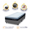 Ver imagem 3 de Conjunto Cama Box Solteirão Dakota Preto 96x203x57 Espuma D33