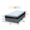 Ver imagem 4 de Conjunto Cama Box Solteirão Dakota Preto 96x203x57 Espuma D33
