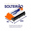 Ver imagem 6 de Conjunto Cama Box Solteirão Dakota Preto 96x203x57 Espuma D33